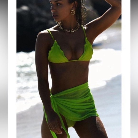 New! Its Now Cool x free ppl the frill tri eco neon bikini bottom 1894 - Picture 3 of 10